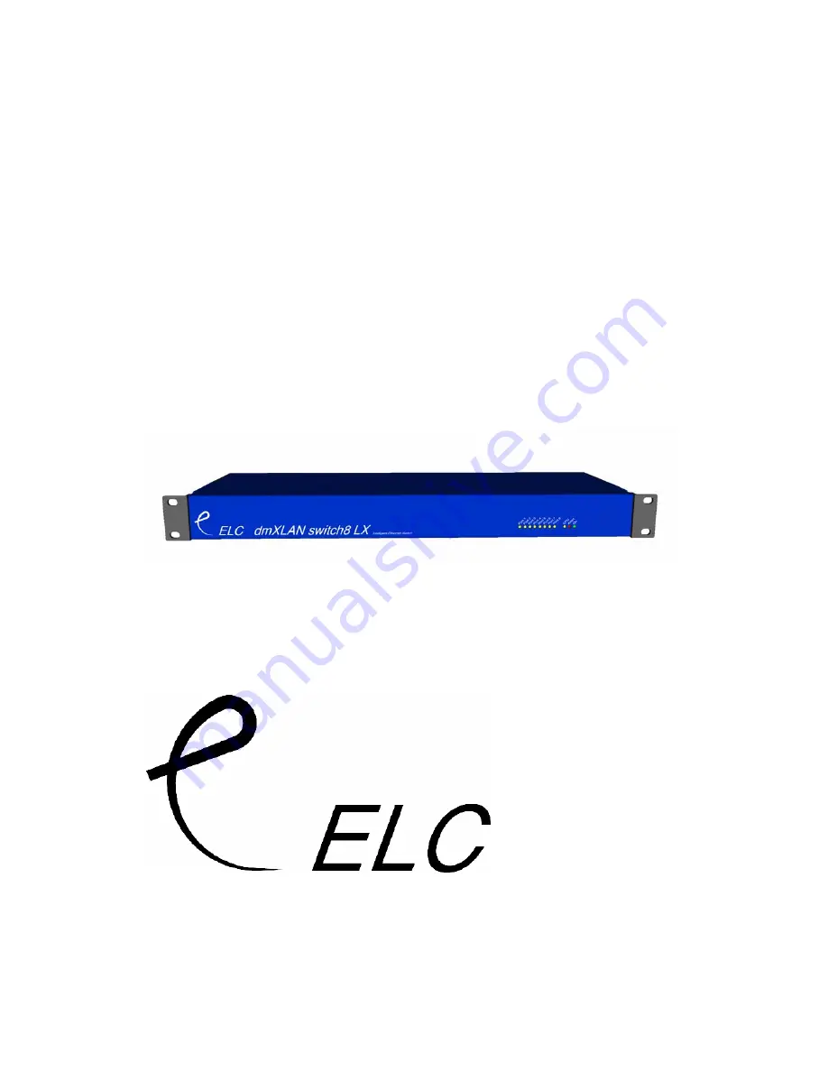 ELC dmXLAN switch8 LX Скачать руководство пользователя страница 1