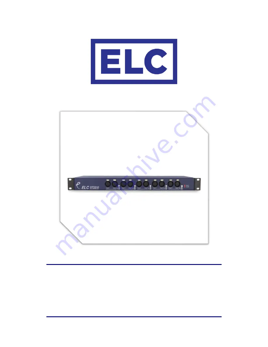 ELC DT2210 Скачать руководство пользователя страница 1