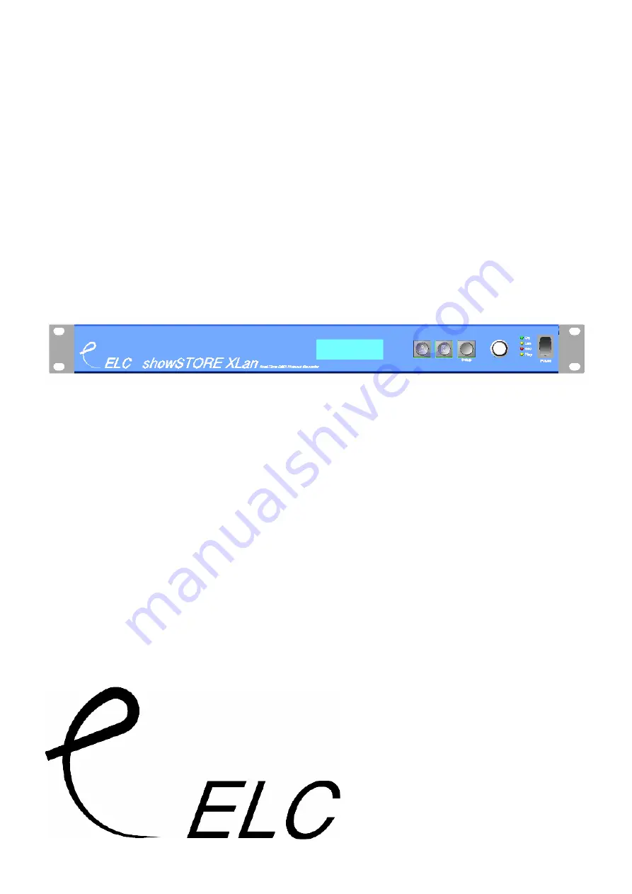 ELC showStore XLan User Manual Download Page 1