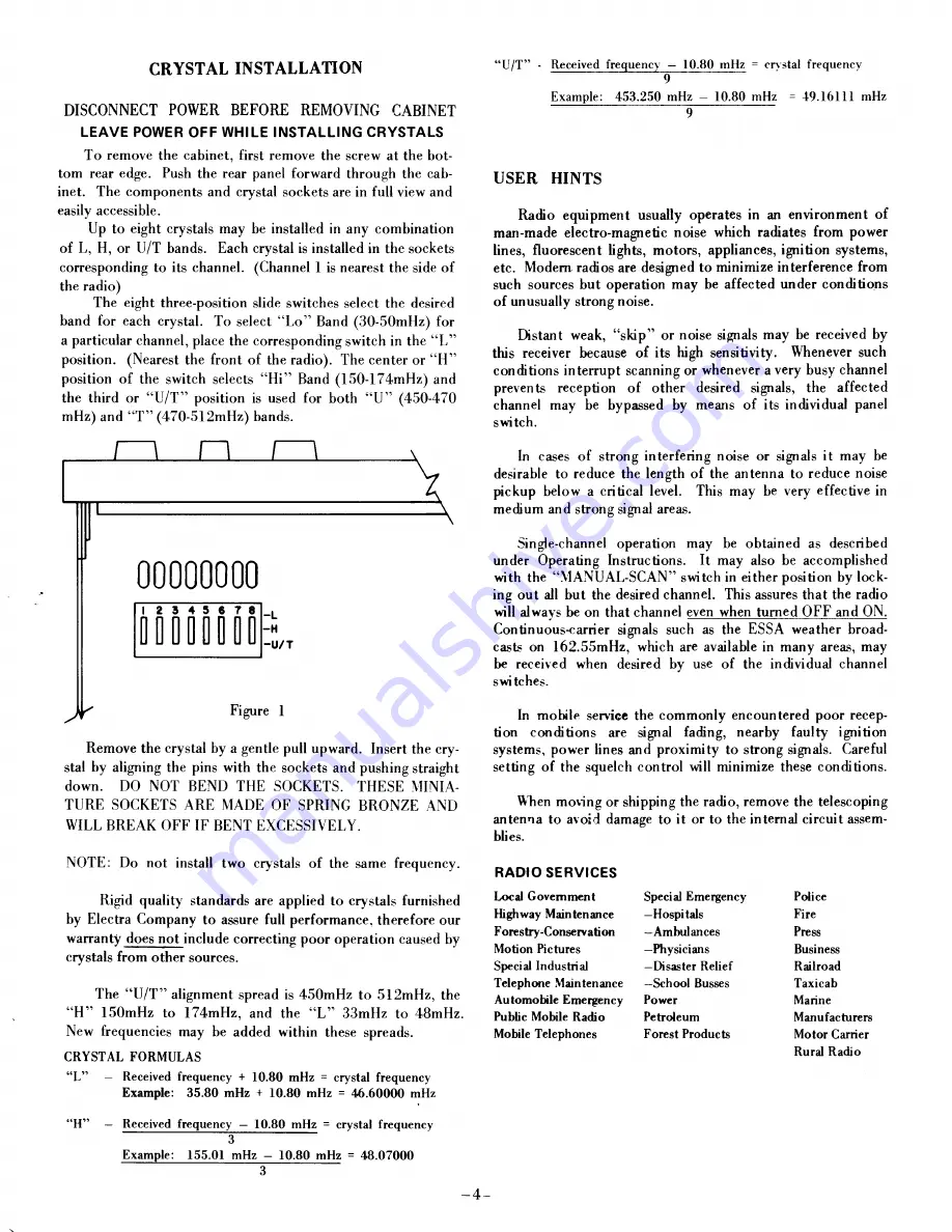 Electra bearcat IV Operating Instructions Manual Download Page 4