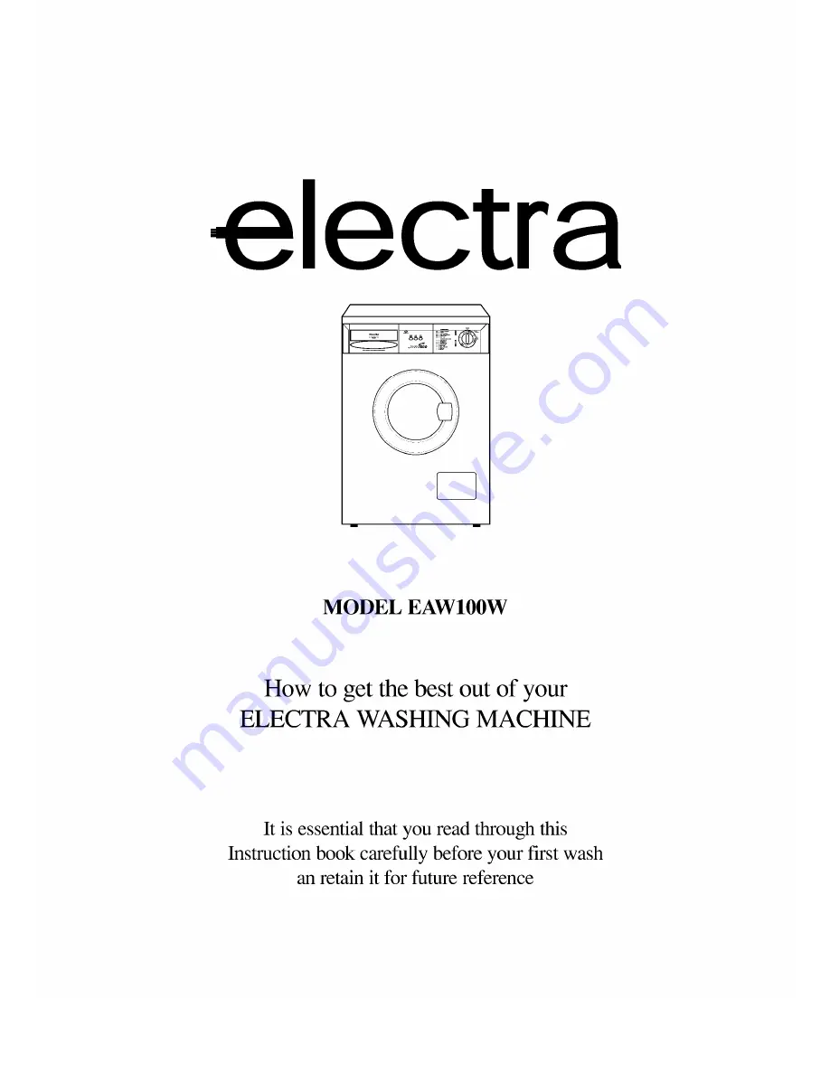 Electra EAW100W Скачать руководство пользователя страница 1