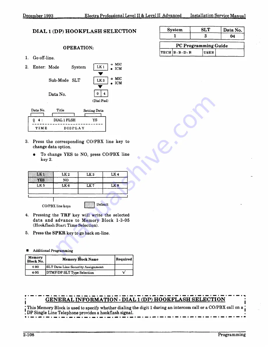 Electra Professional Level II Installation And Service Manual Download Page 305