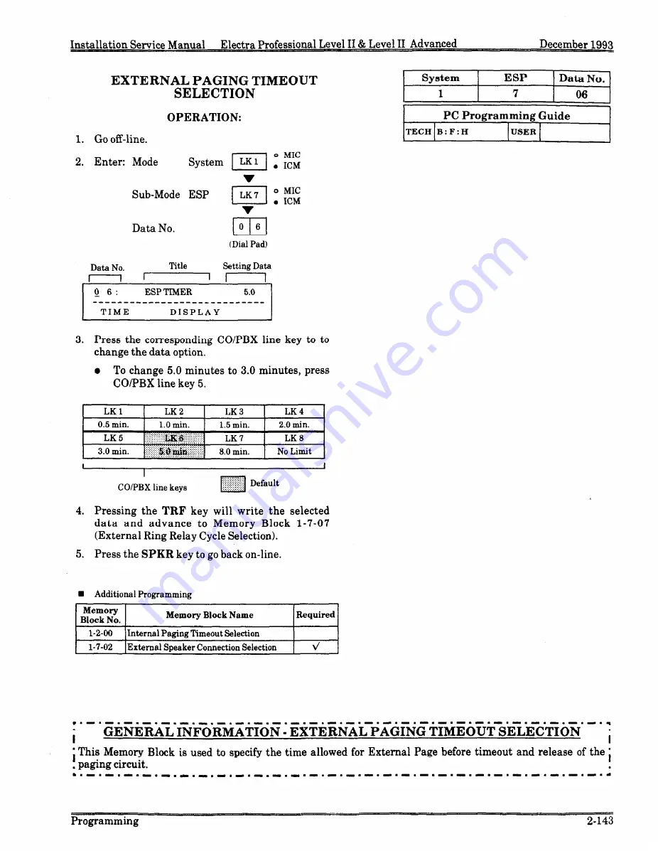 Electra Professional Level II Installation And Service Manual Download Page 340