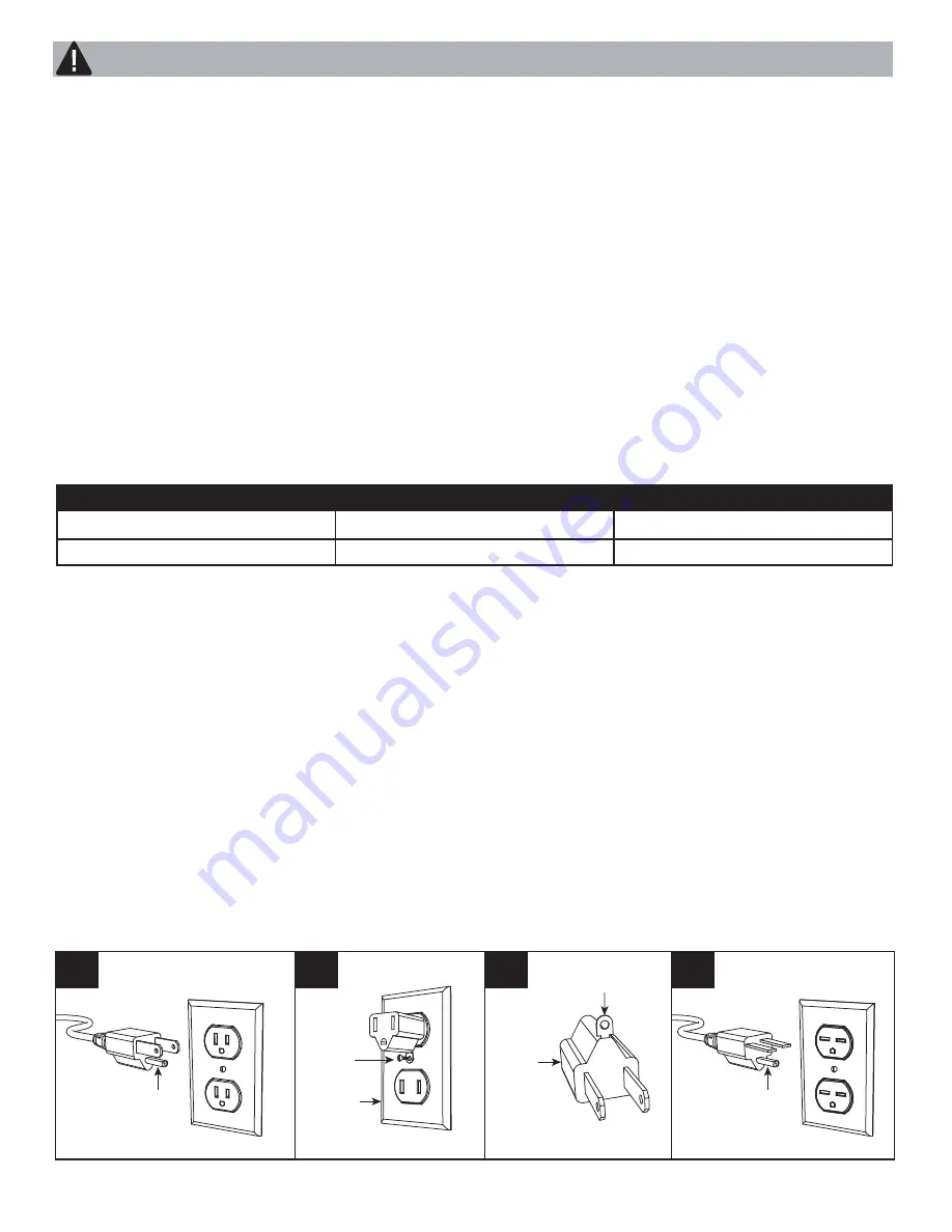 Electric Fireplaces Direct 2602-CCG Assembly, Care And Use Instructions Download Page 4