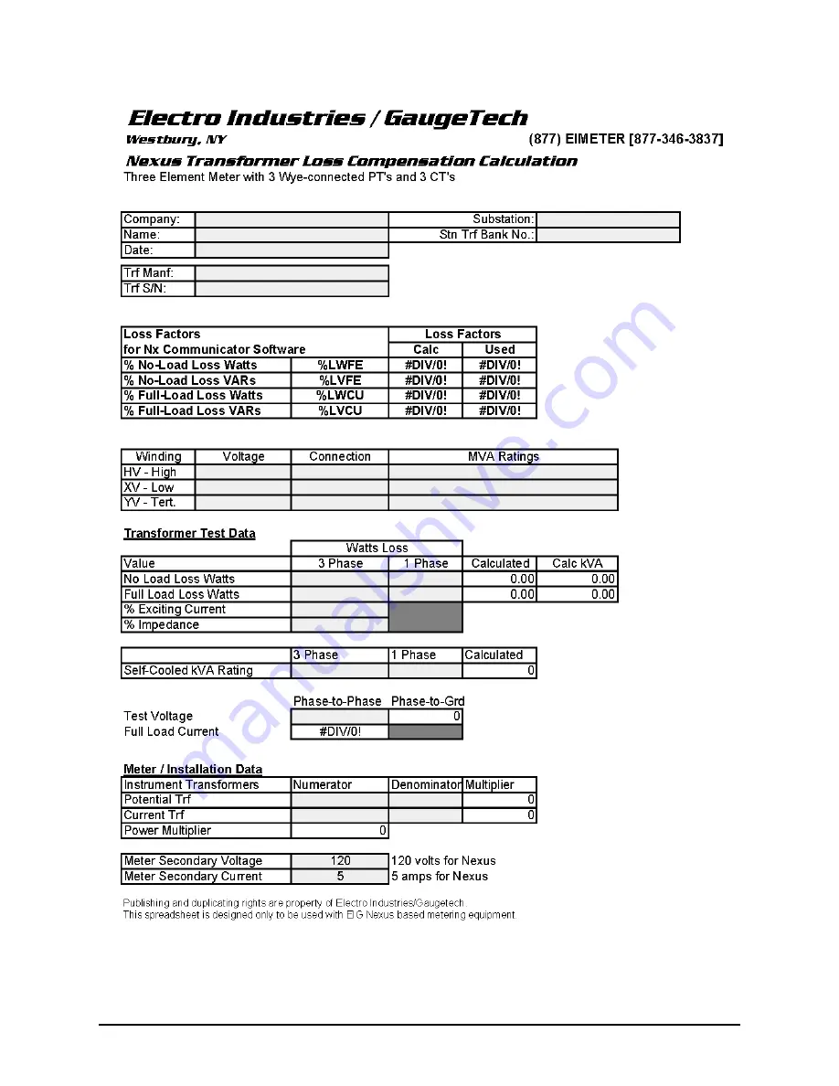 Electro Industries 1252 Installation And Operation Manual Download Page 144