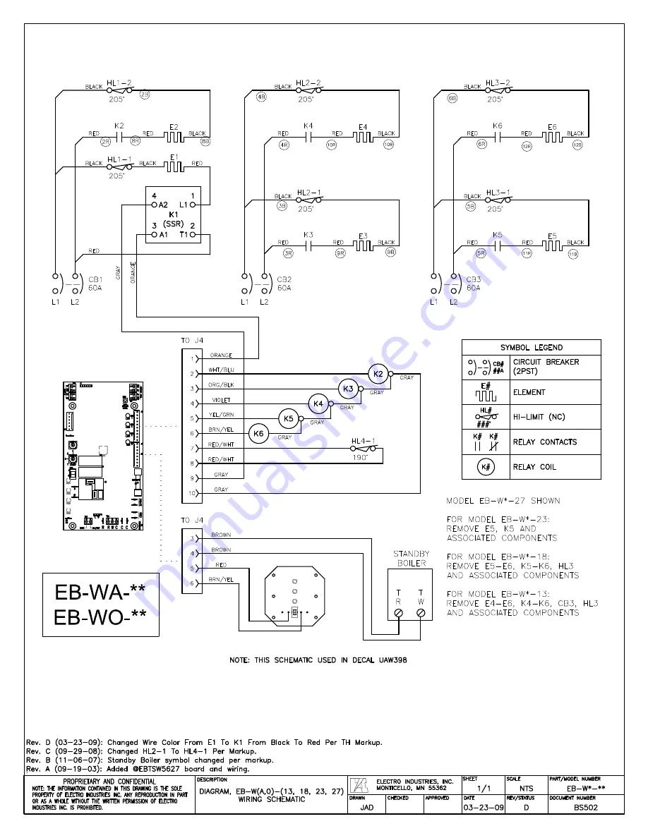 Electro Industries Electro-Boiler EB-WO-13 Installation & Operating Instructions Manual Download Page 24