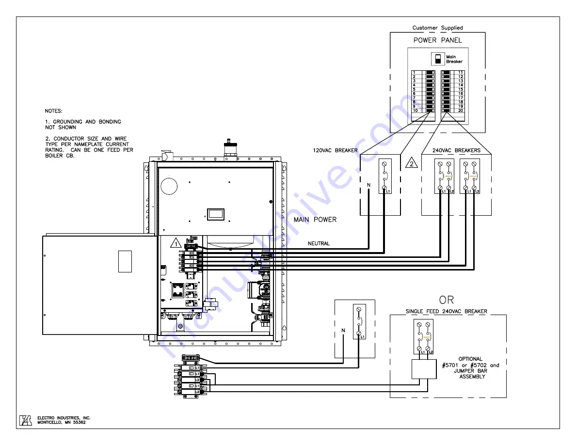 Electro Industries EZB-Eco EZB-T1-05-240-1 Installation & Operating Instructions Manual Download Page 20