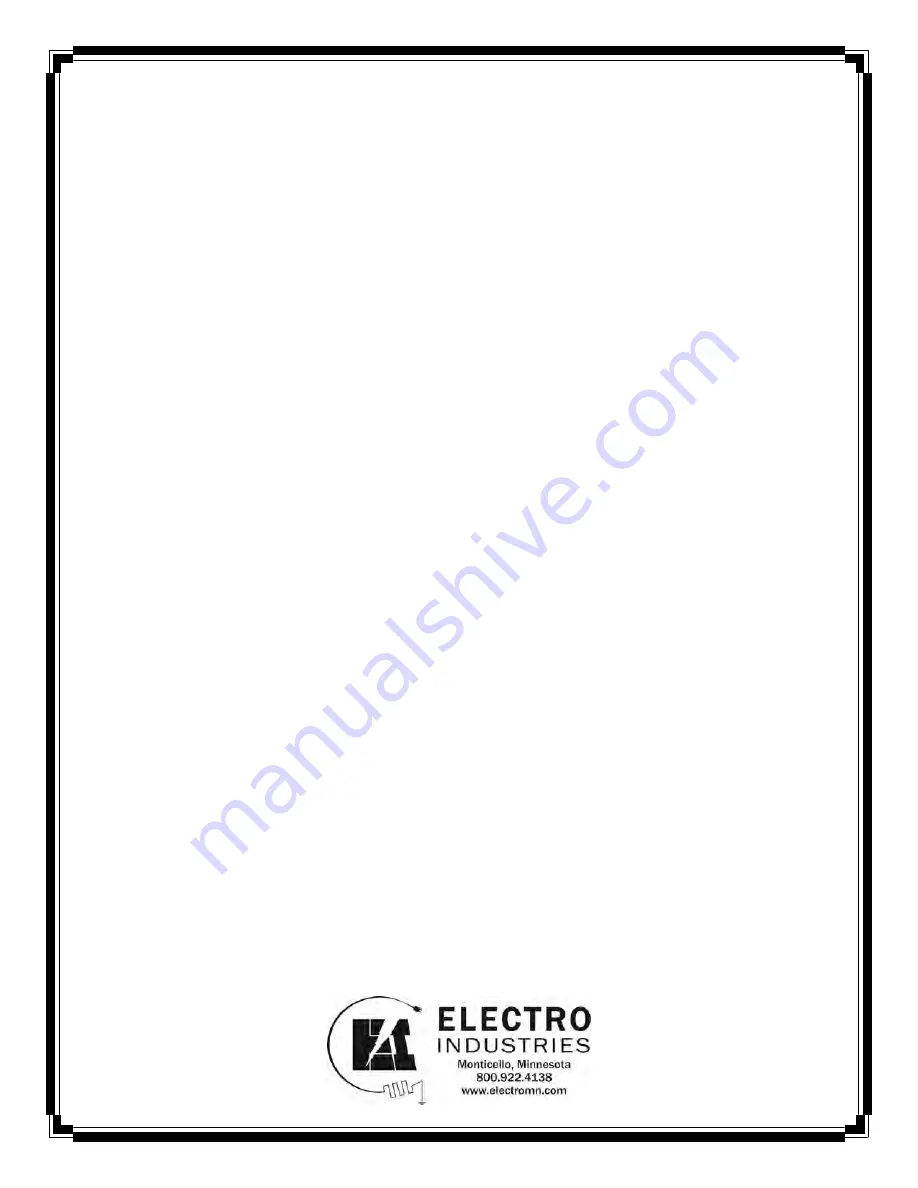 Electro Industries EZB-Eco EZB-T1-05-240-1 Installation & Operating Instructions Manual Download Page 24