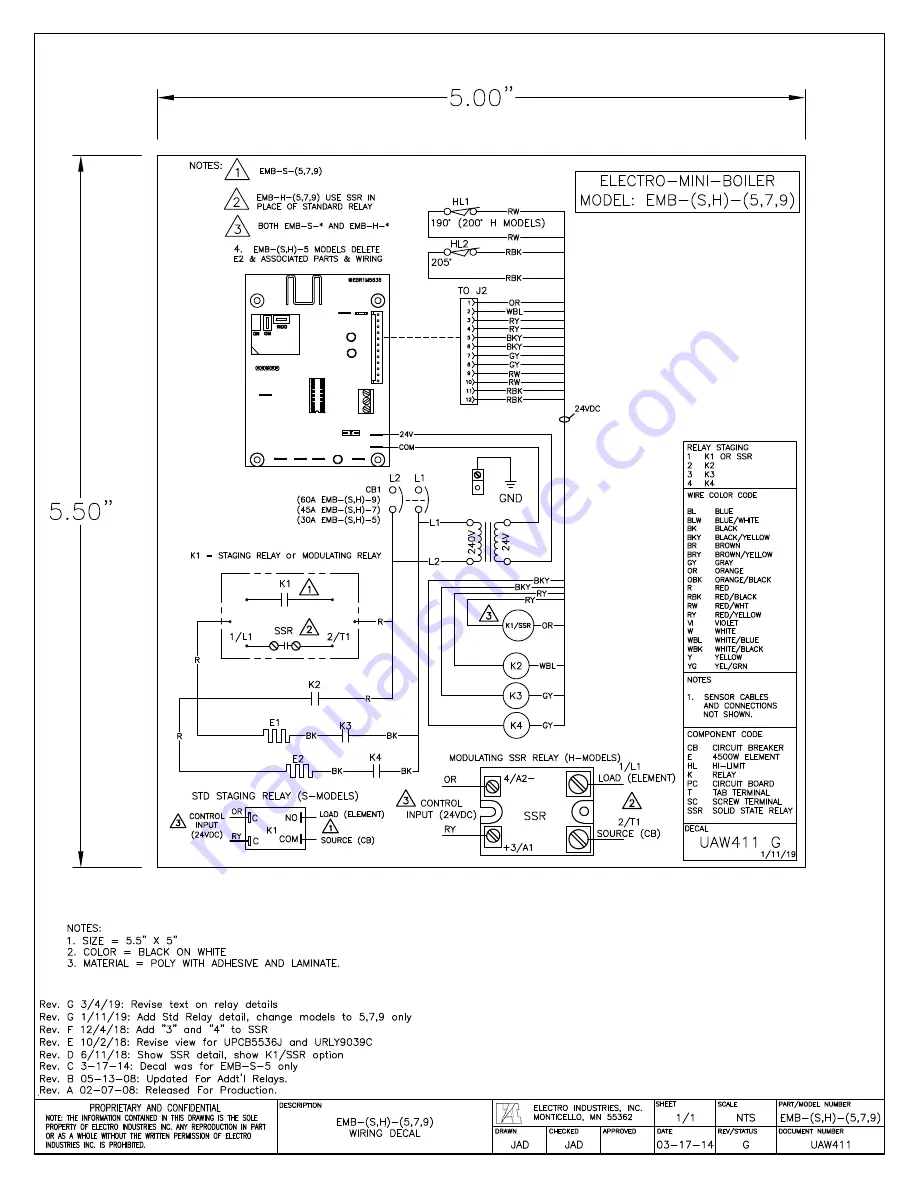 Electro Industries Mini-Boiler EMB-S-1 Installation & Operating Instructions Manual Download Page 16