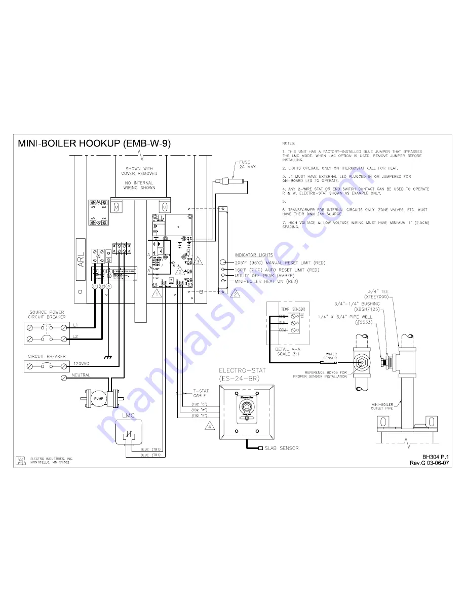 Electro Industries Mini-Boiler EMB-W-9 Installation & Operating Instructions Manual Download Page 13