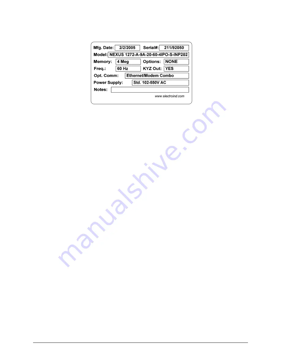 Electro Industries Nexus 1262 Installation & Operation Manual Download Page 36