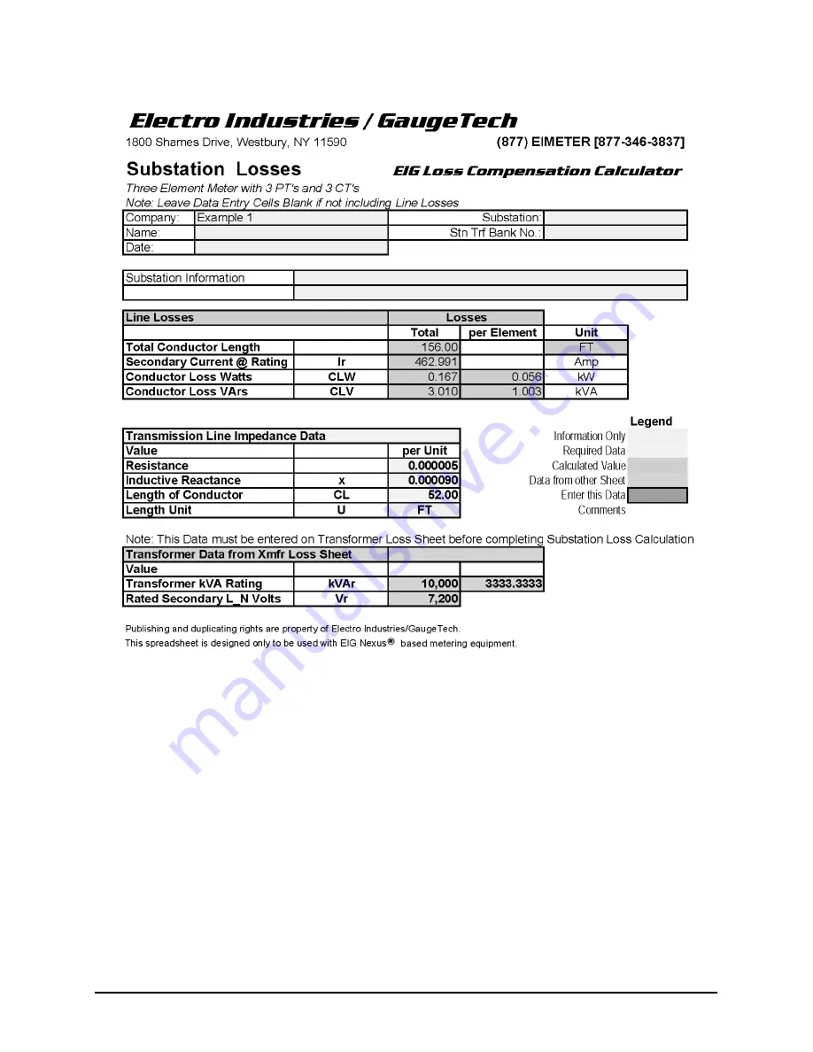 Electro Industries Nexus 1262 Installation & Operation Manual Download Page 189