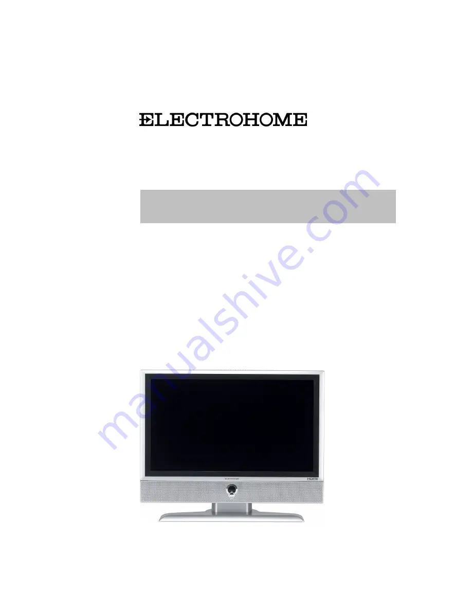 Electrohome 27E604HD User Manual Download Page 1