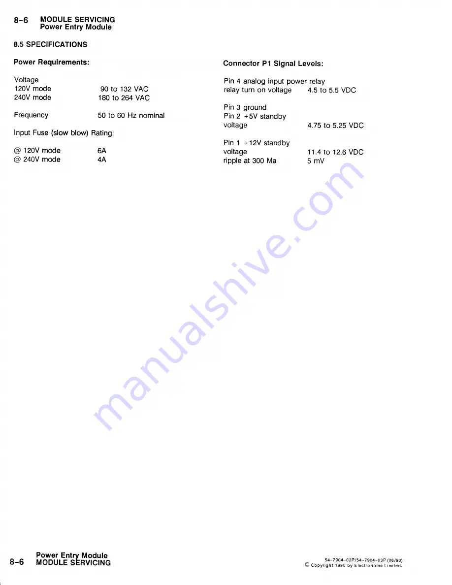 Electrohome ECP 4100 Series Скачать руководство пользователя страница 55