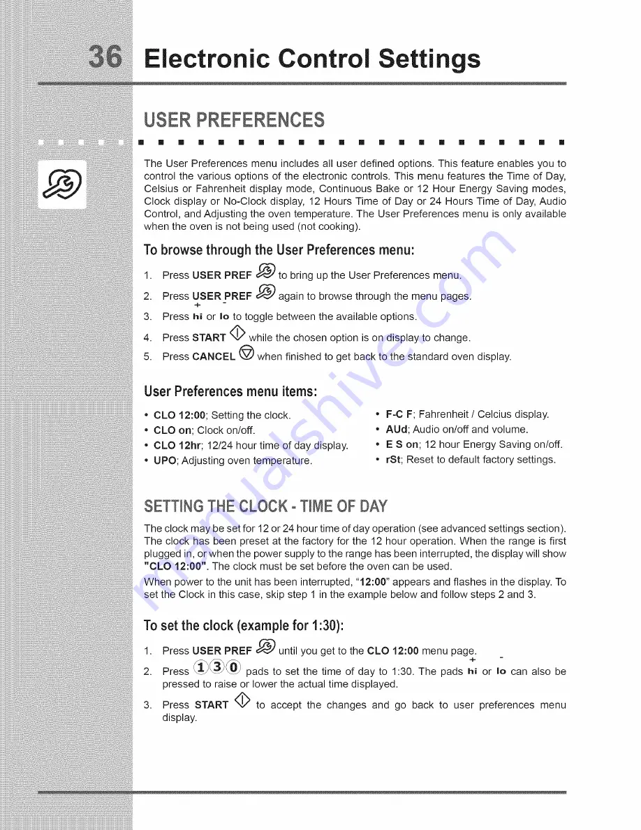 Electrolux 318205858A Use & Care Manual Download Page 36