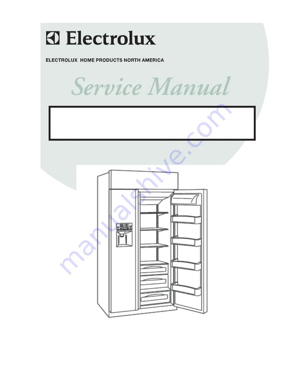 Electrolux Built-In Dishwasher Service Manual Download Page 1