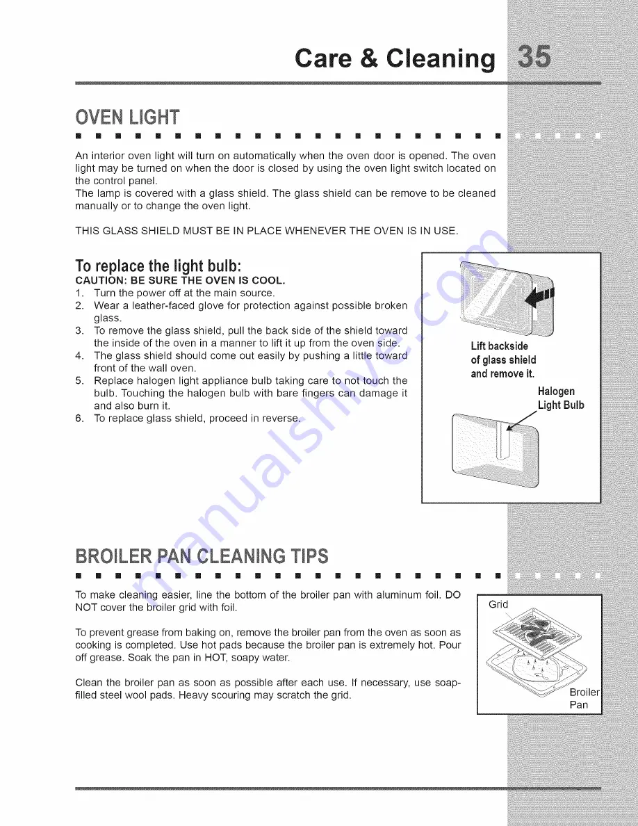 Electrolux Built-In Dishwasher Use & Care Manual Download Page 35