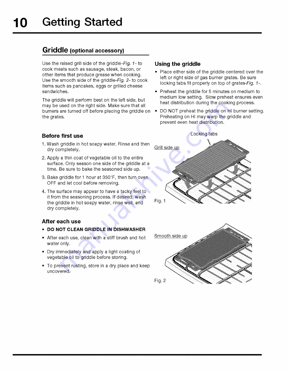 Electrolux CEW30GF6GSH Use & Care Manual Download Page 10