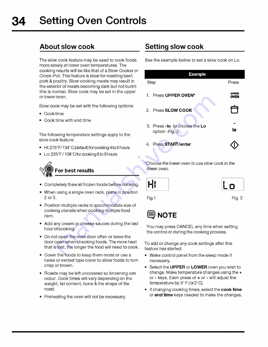 Electrolux CEW30IF6ISA Use & Care Manual Download Page 34