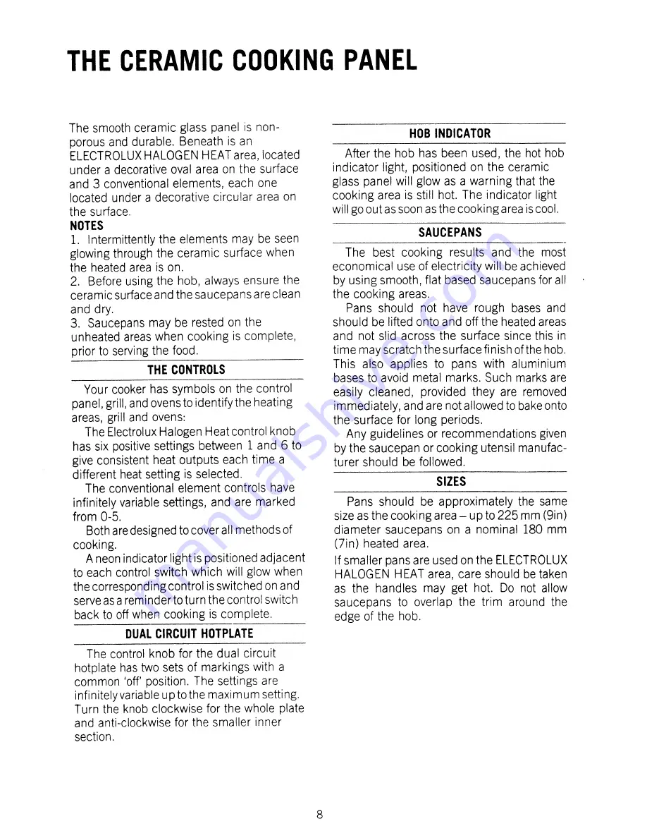 Electrolux CF502 User Handbook Manual Download Page 10