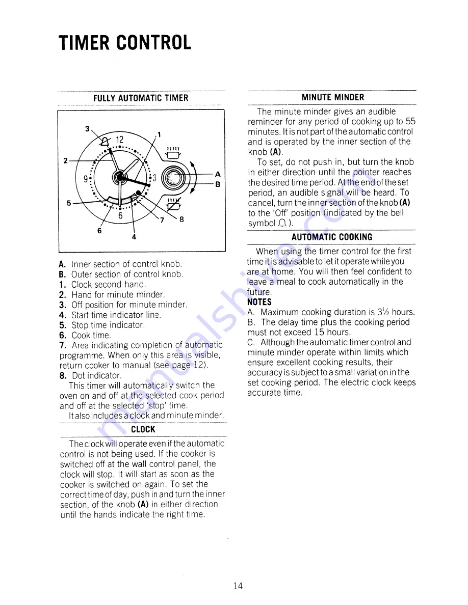 Electrolux CF502 User Handbook Manual Download Page 16