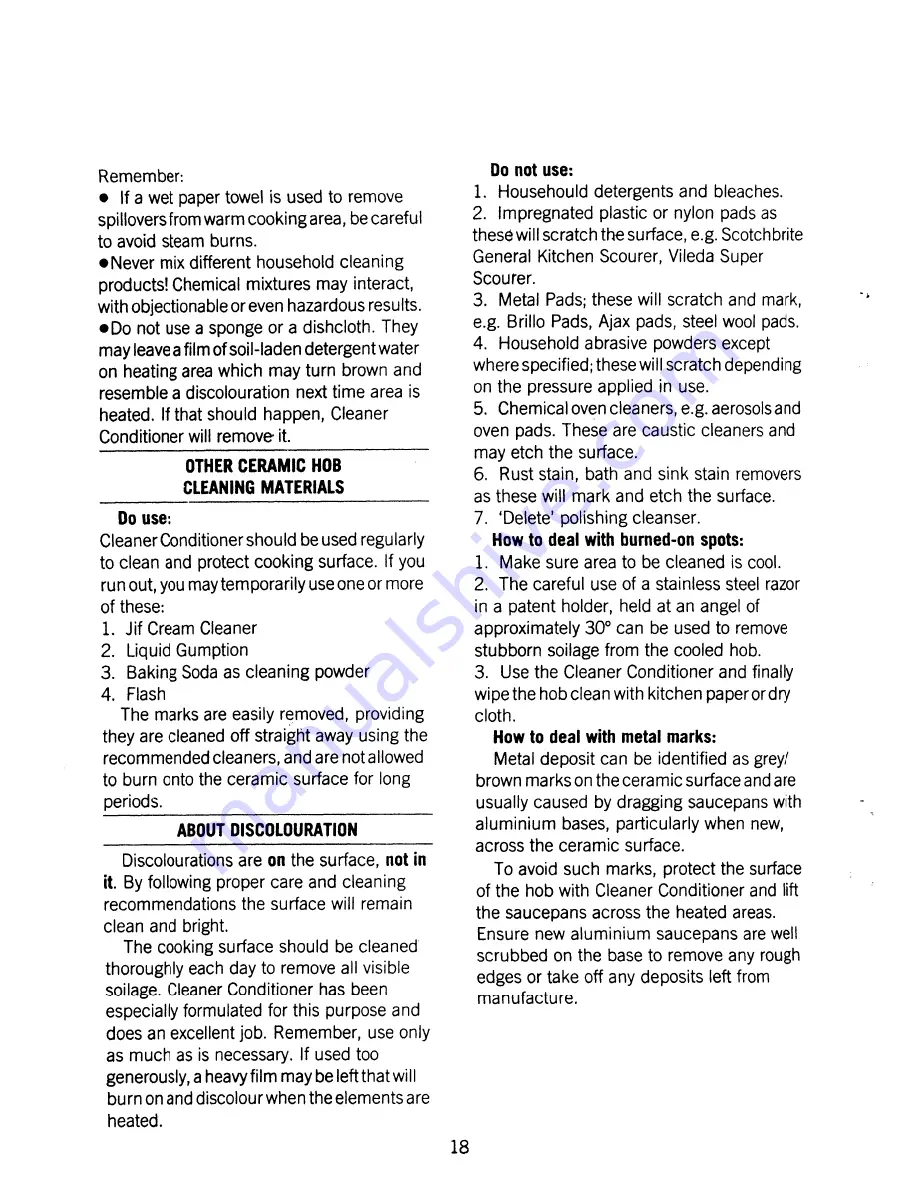 Electrolux CF502 User Handbook Manual Download Page 20