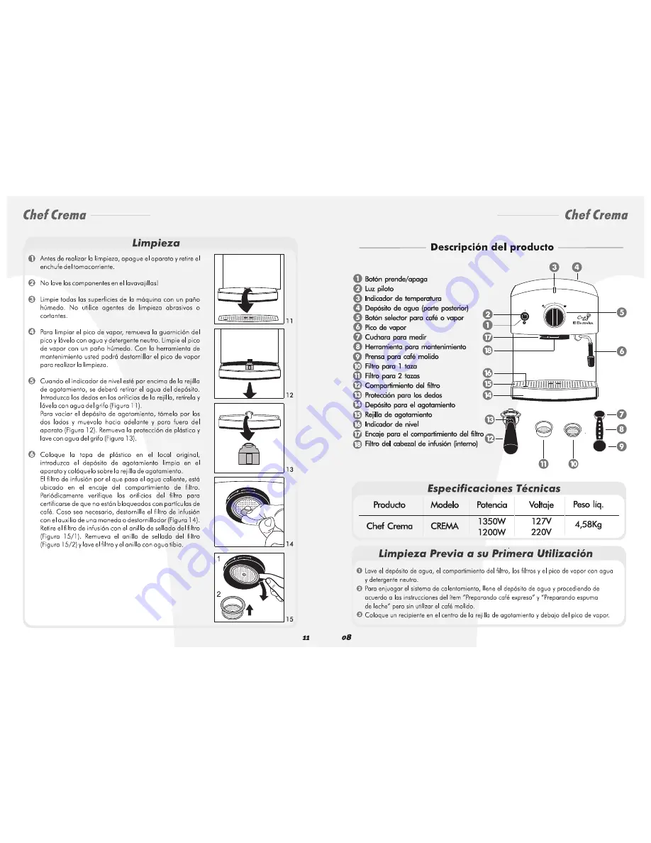 Electrolux Chef CREMA User Manual Download Page 9