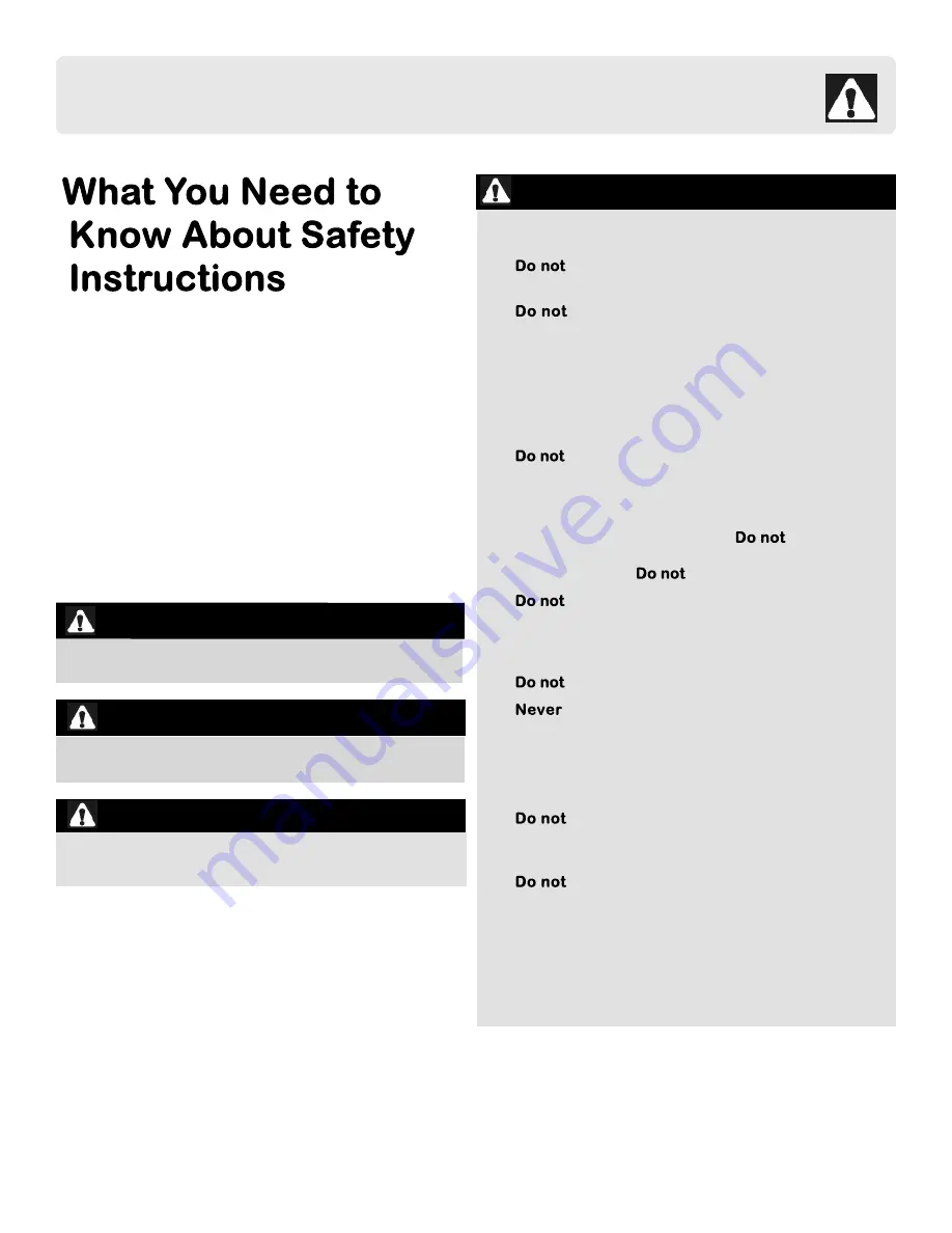 Electrolux Counter-Top Microwave Oven Use & Care Manual Download Page 3