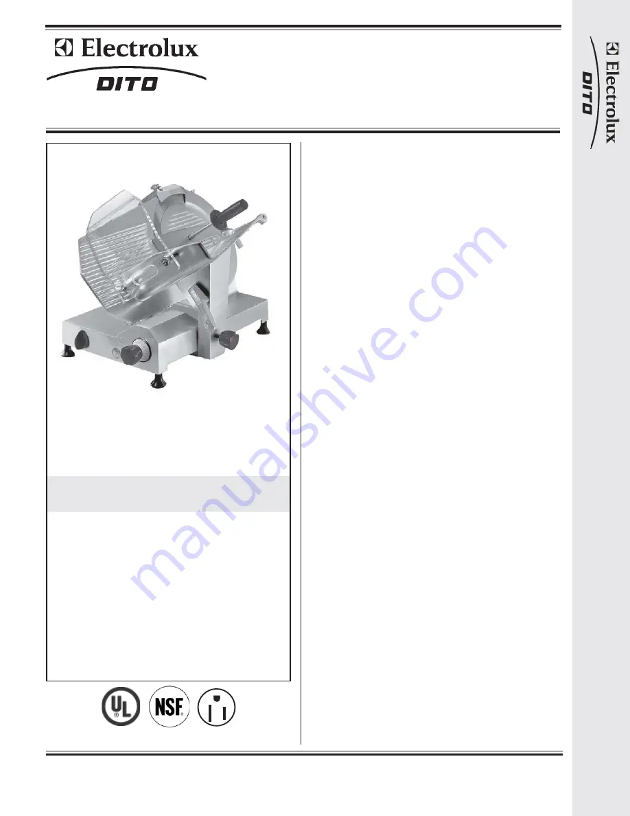 Electrolux Dito 601579 Скачать руководство пользователя страница 1