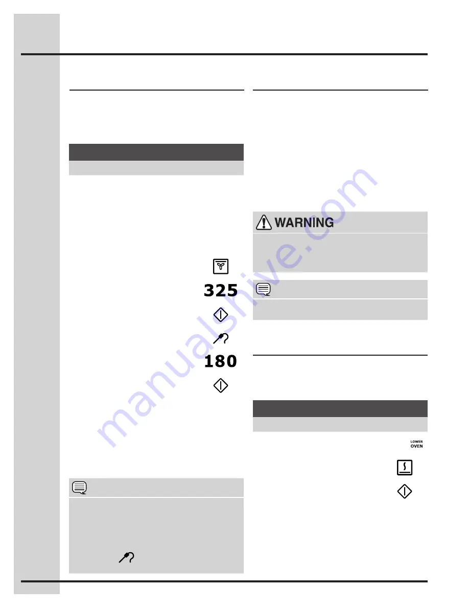 Electrolux Dual Fuel Slide-In Rang Use And Care Manual Download Page 30