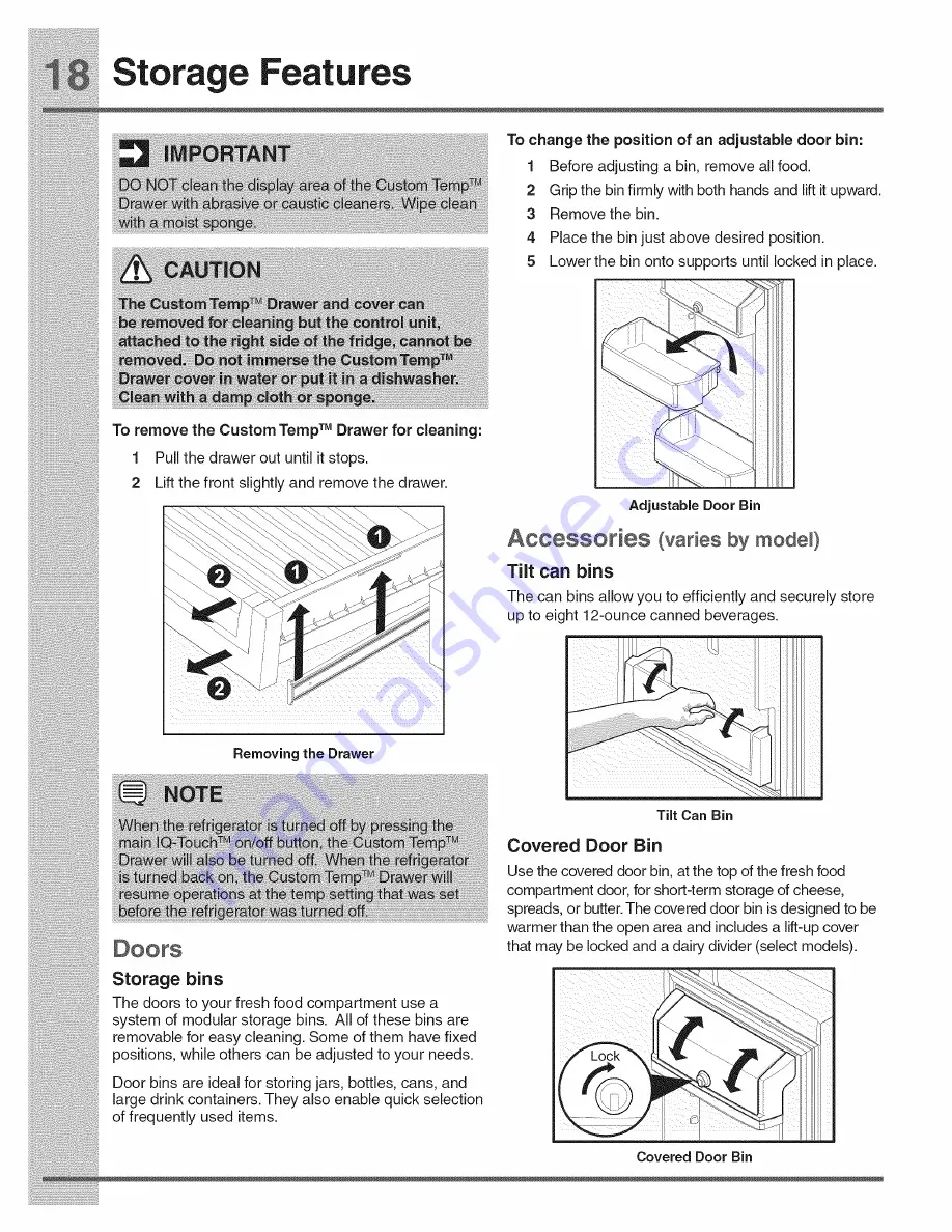 Electrolux E23BC68JPS4 Use & Care Manual Download Page 18