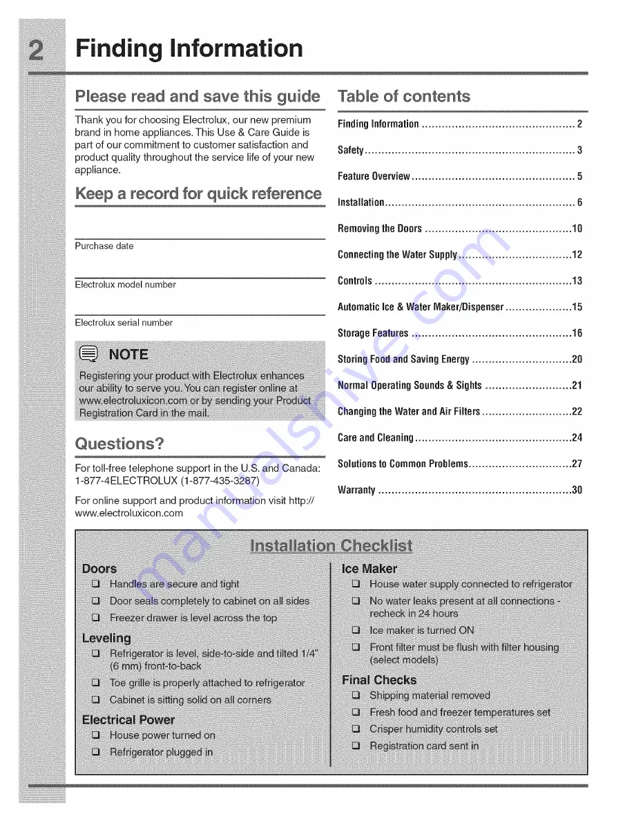 Electrolux E23BC68JPS4 Use & Care Manual Download Page 32