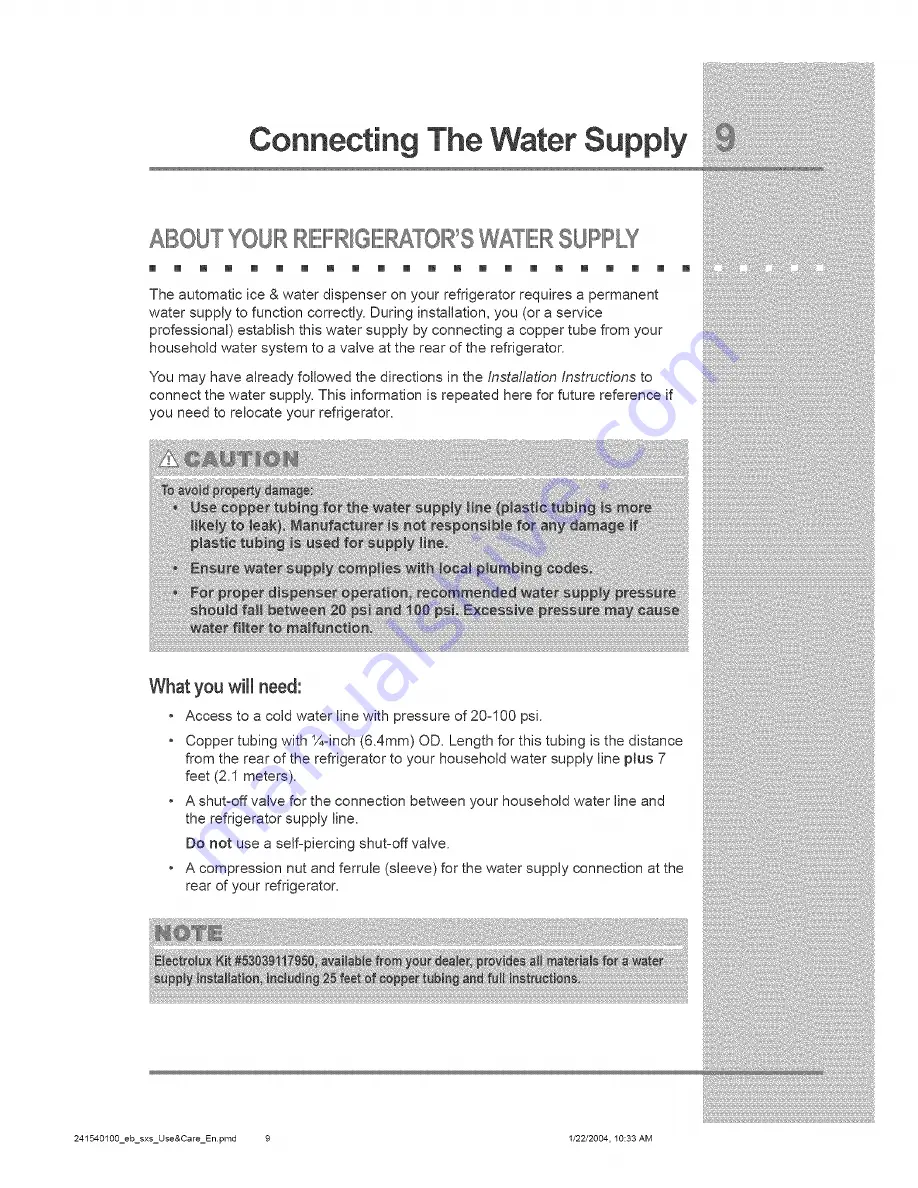 Electrolux E23CS75DSS1 Use & Care Manual Download Page 9