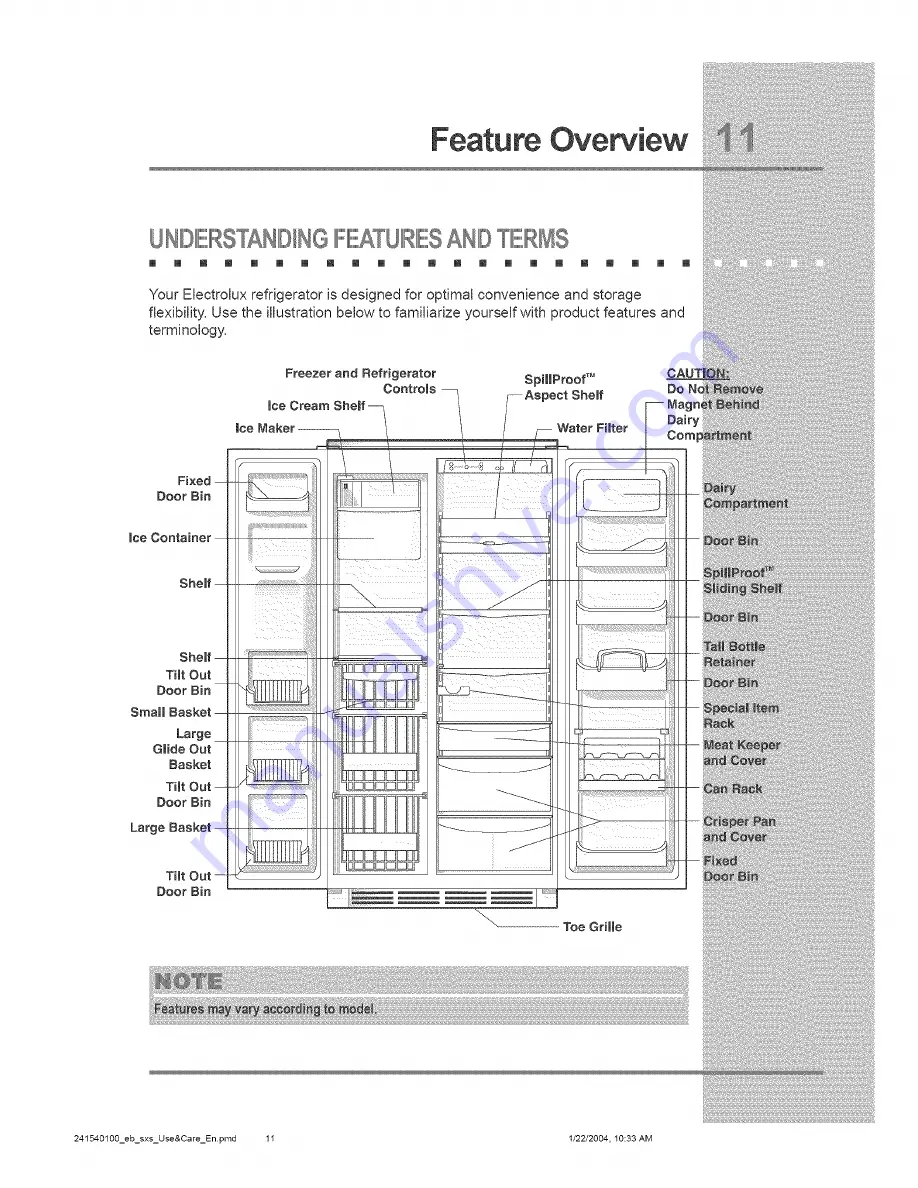 Electrolux E23CS75DSS1 Use & Care Manual Download Page 11