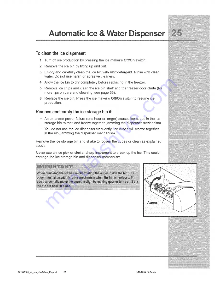 Electrolux E23CS75DSS1 Use & Care Manual Download Page 25