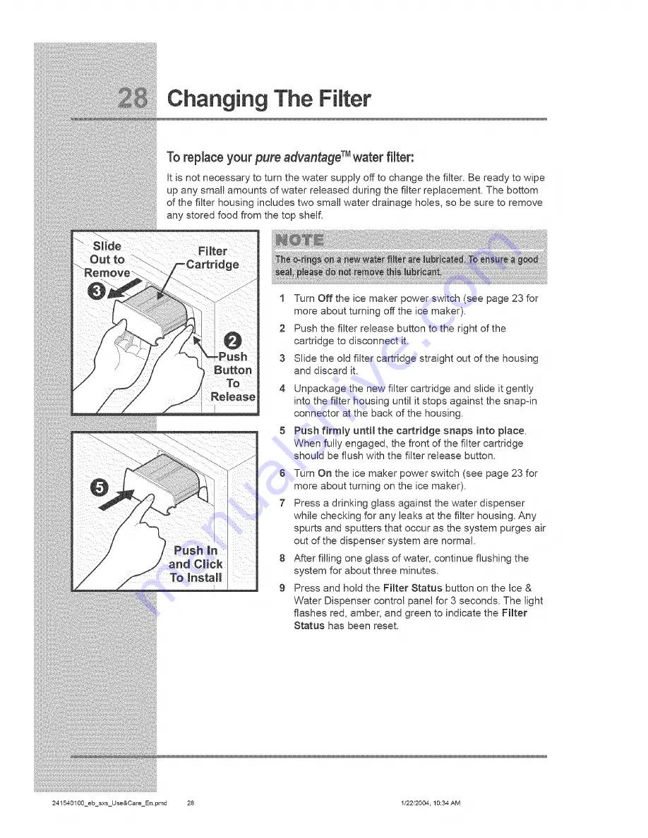 Electrolux E23CS75DSS1 Use & Care Manual Download Page 28