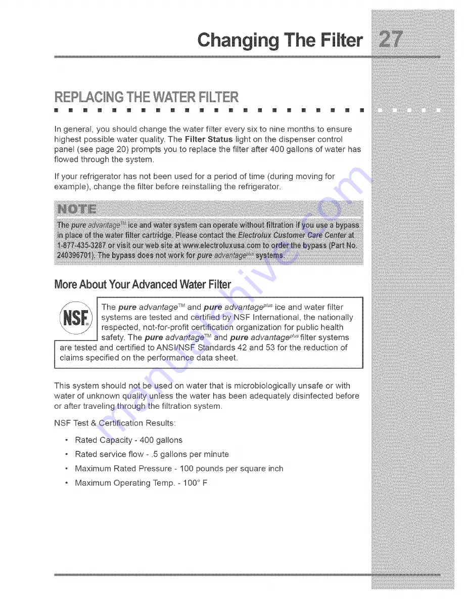 Electrolux E23CS75DSS4 Use & Care Manual Download Page 27