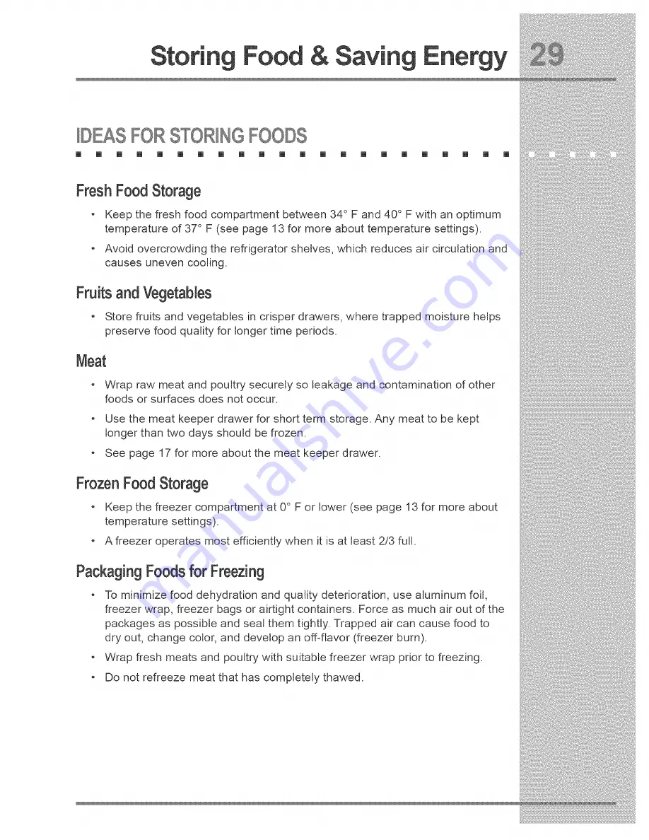 Electrolux E23CS75DSS4 Use & Care Manual Download Page 29