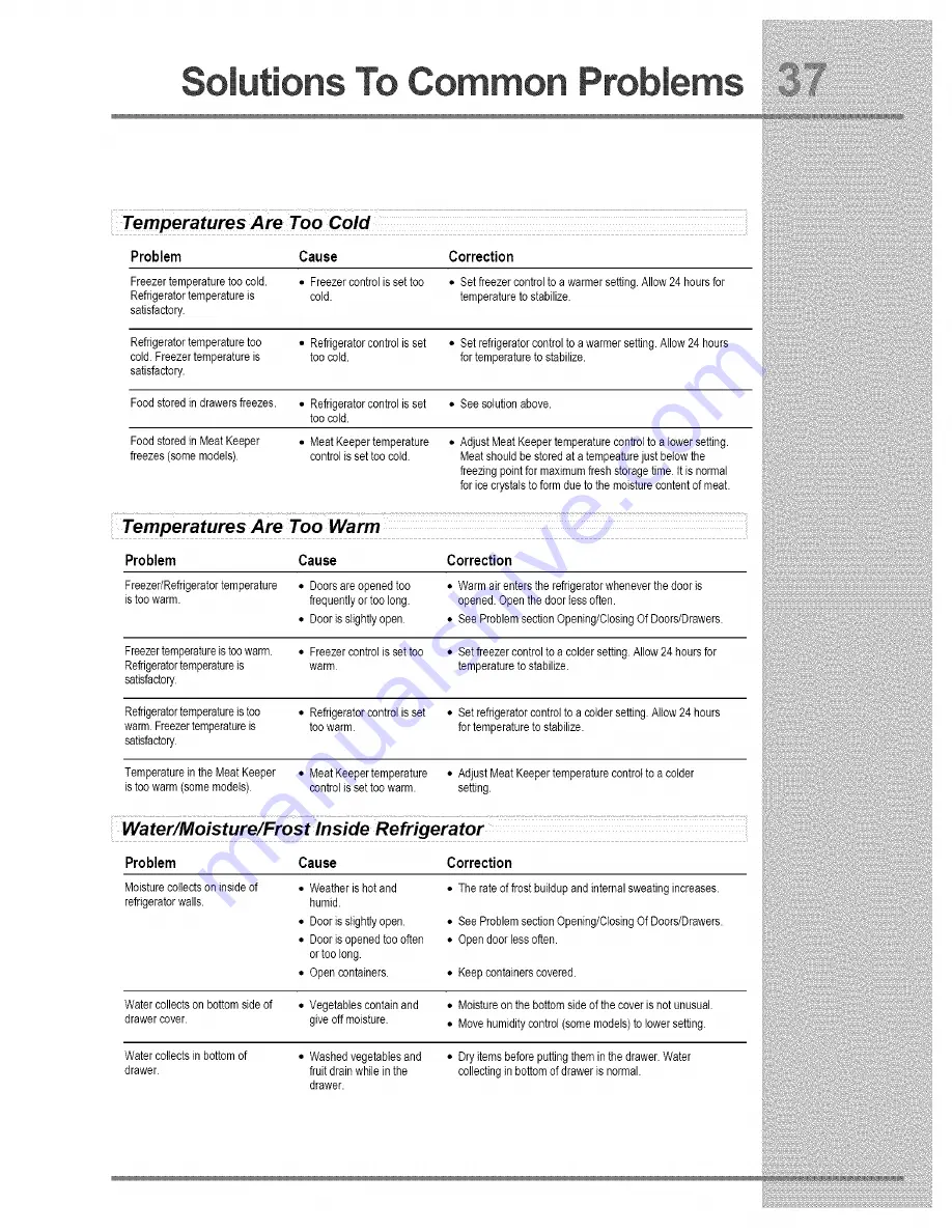 Electrolux E23CS75DSS4 Use & Care Manual Download Page 37