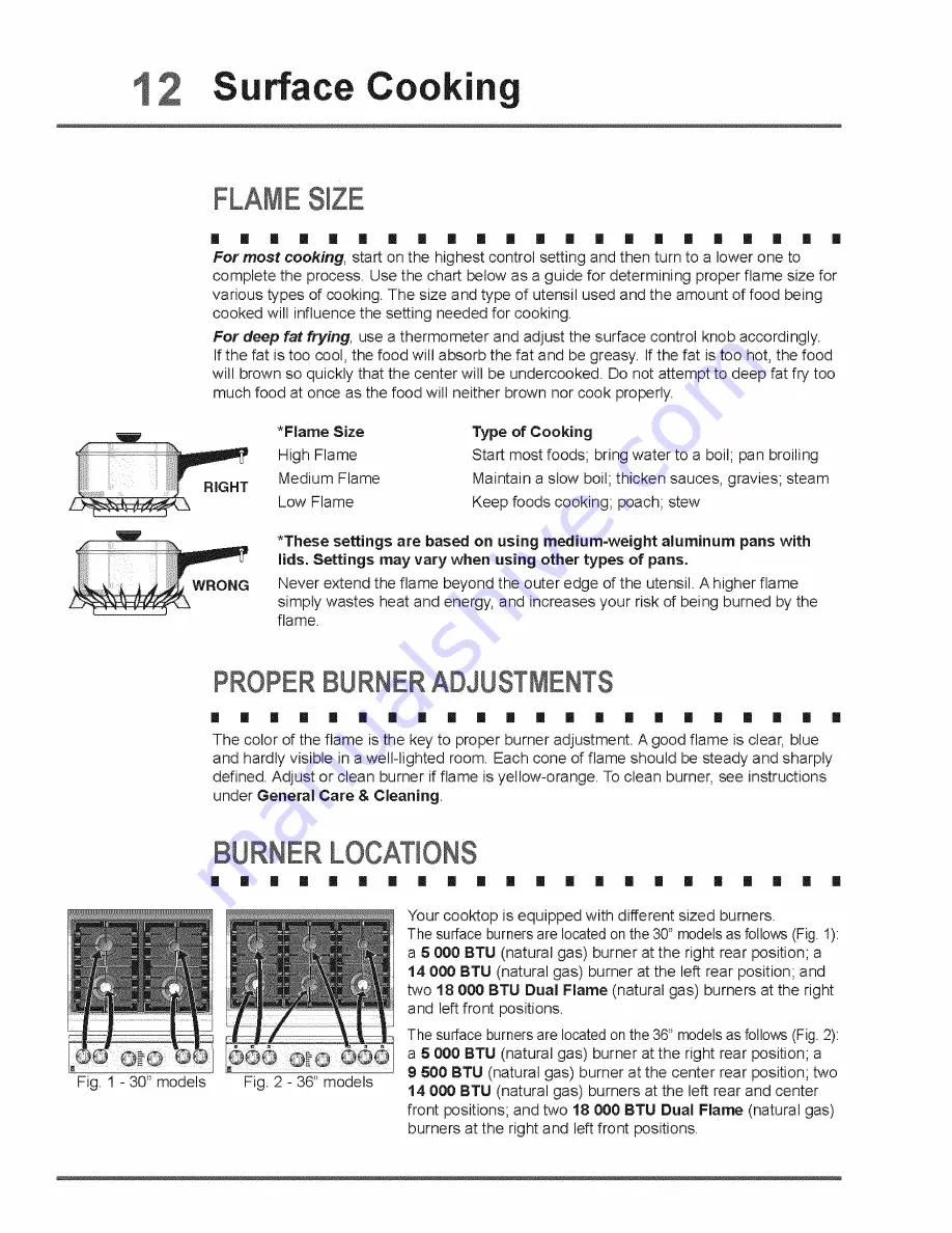 Electrolux E30DF74GPS3 Use & Care Manual Download Page 12