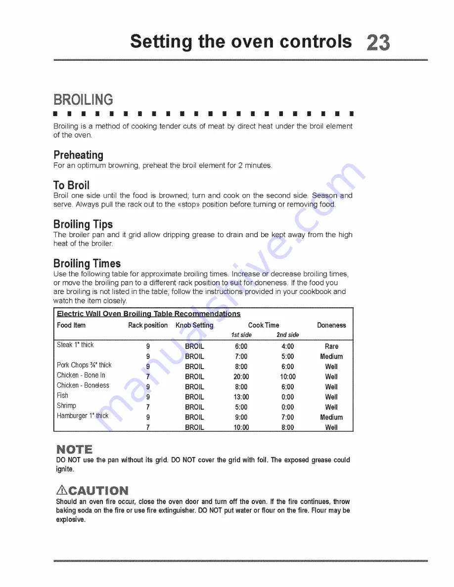 Electrolux E30DF74GPS3 Use & Care Manual Download Page 23