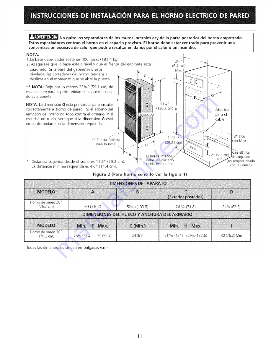 Electrolux E30EW75GPS3 Installation Instructions Manual Download Page 11