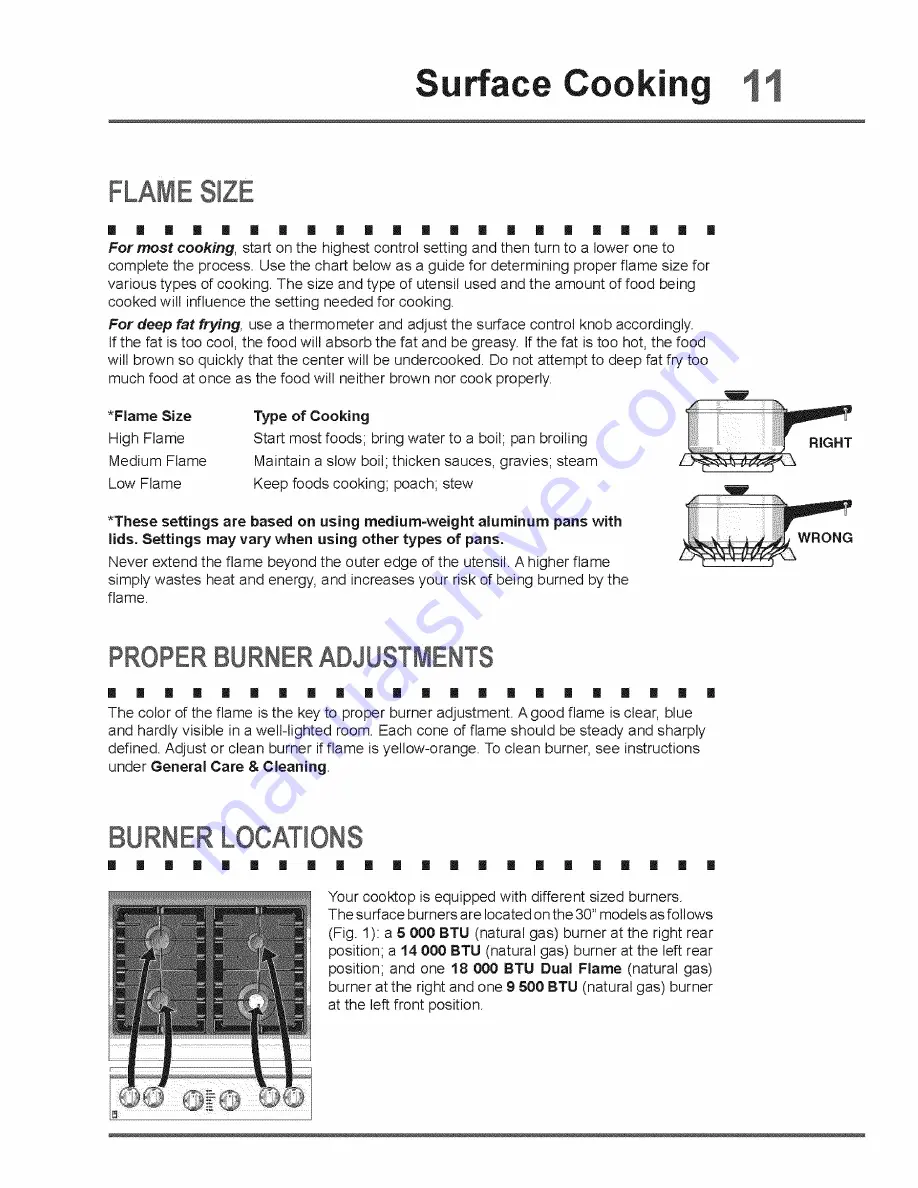 Electrolux E30GF74HPS2 Use & Care Manual Download Page 11