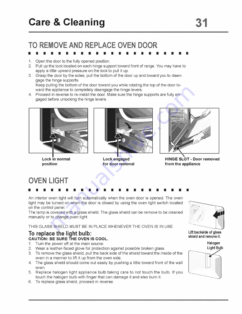 Electrolux E30GF74HPS2 Use & Care Manual Download Page 31