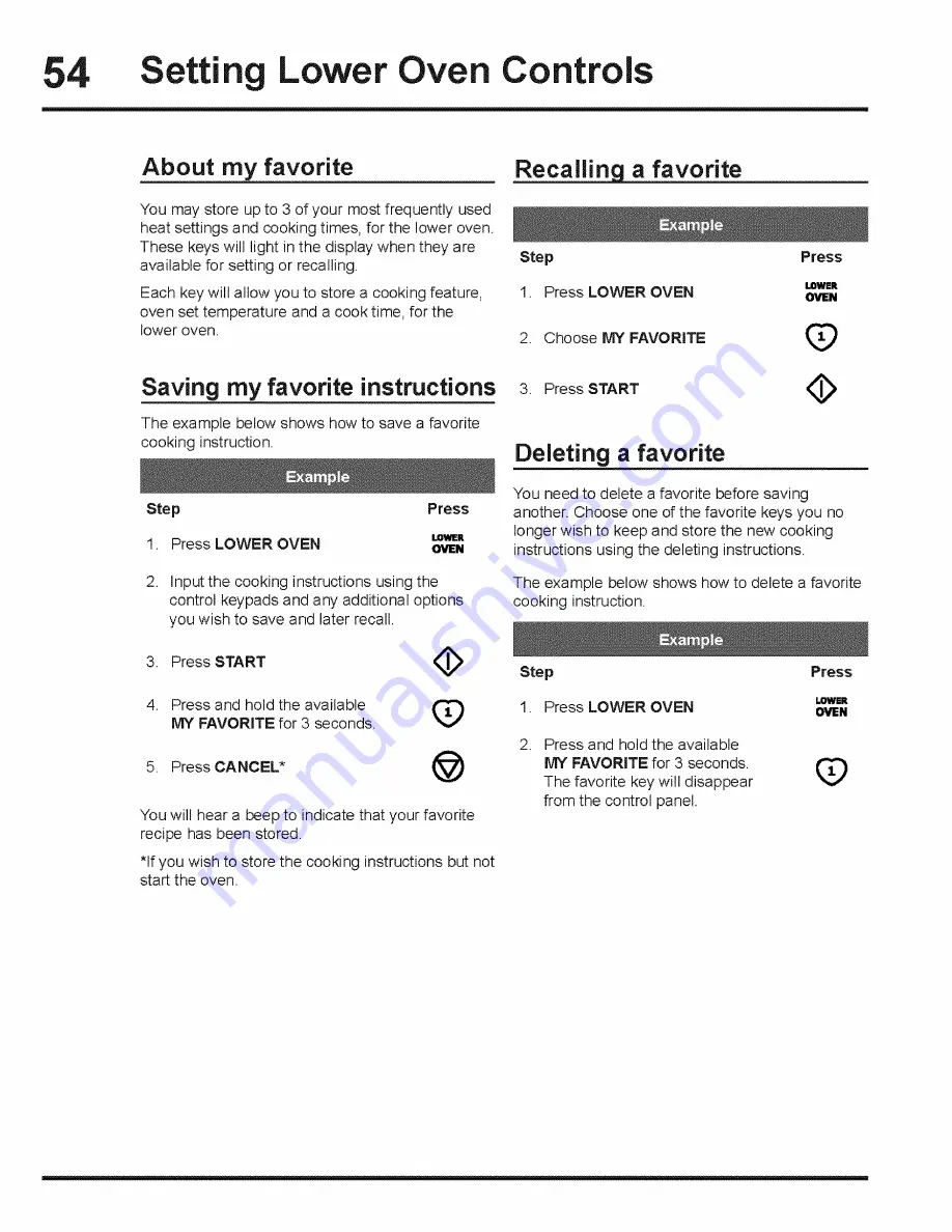 Electrolux E30MC75JPS3 Use & Care Manual Download Page 54