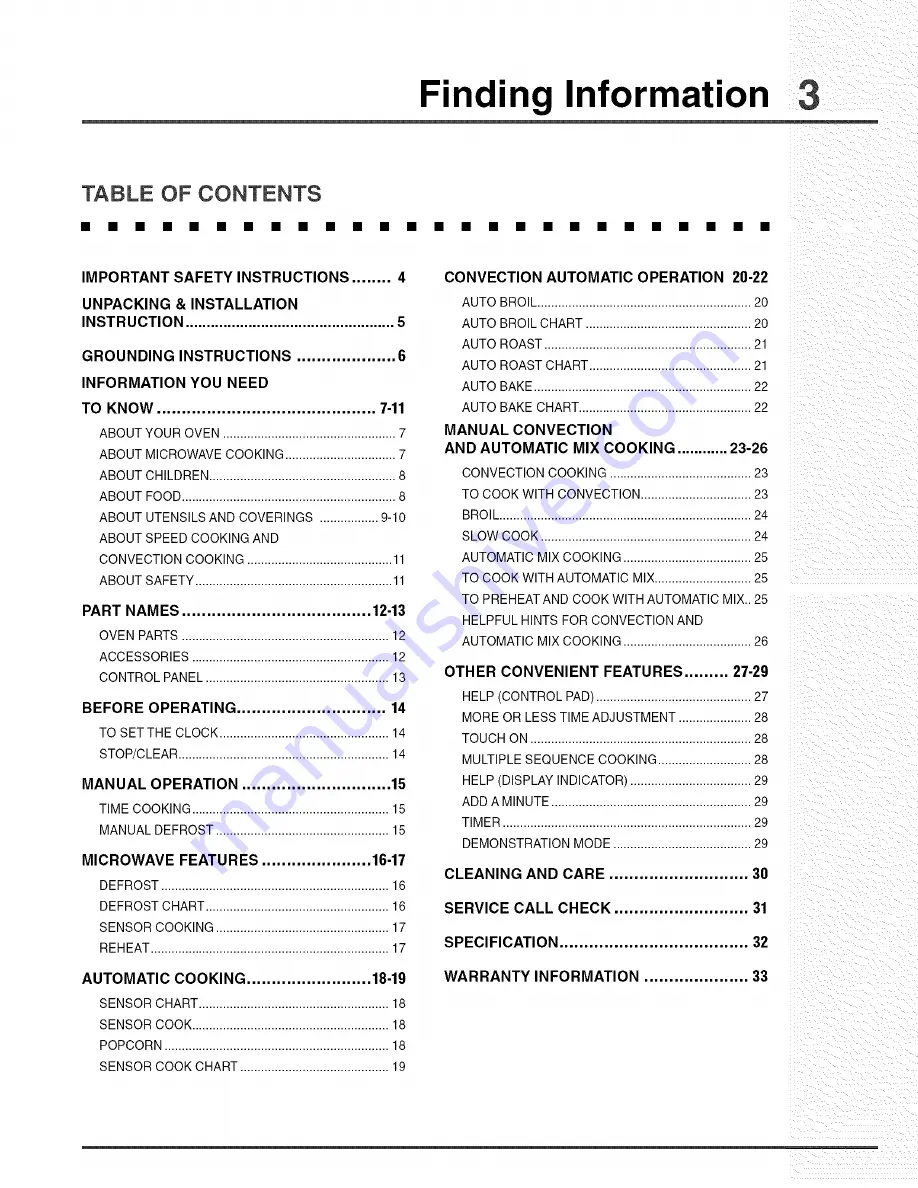 Electrolux E30MO65GSSA Use & Care Manual Download Page 3