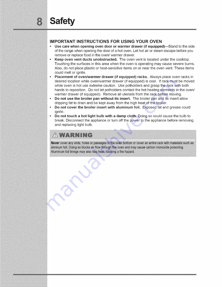 Electrolux E36GF76HP2 Use & Care Manual Download Page 8