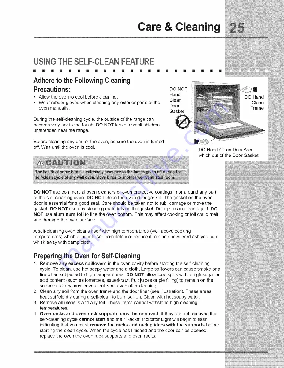 Electrolux E36GF76HP2 Use & Care Manual Download Page 25