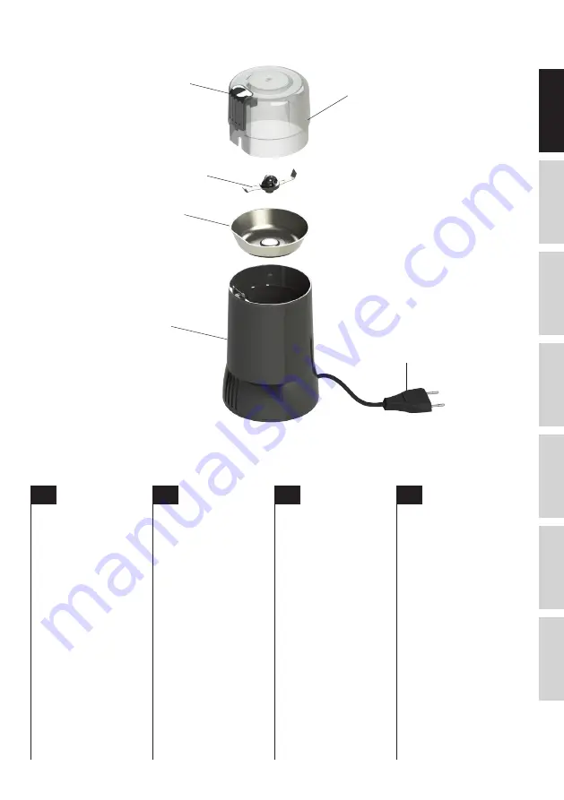 Electrolux EASYGRIND EEG100 Instruction Book Download Page 3