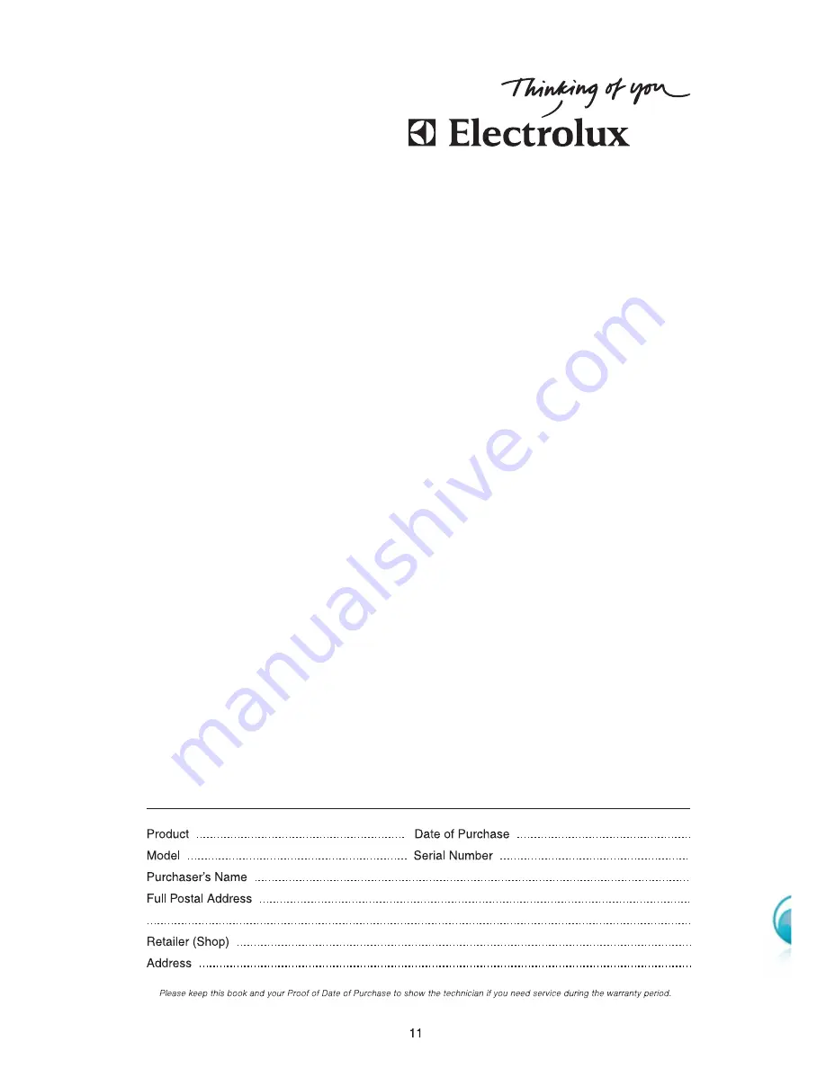 Electrolux EDV505 User Manual Download Page 11